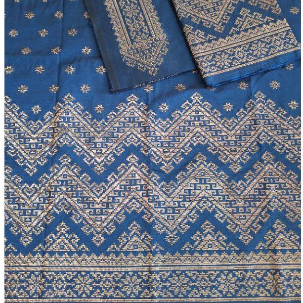 Jual Kain Songket Melayu Riau Tenun Siak Asli Katun Motif Benang Emas Gold  Lallubhai Singapore Indonesia|Shopee Indonesia