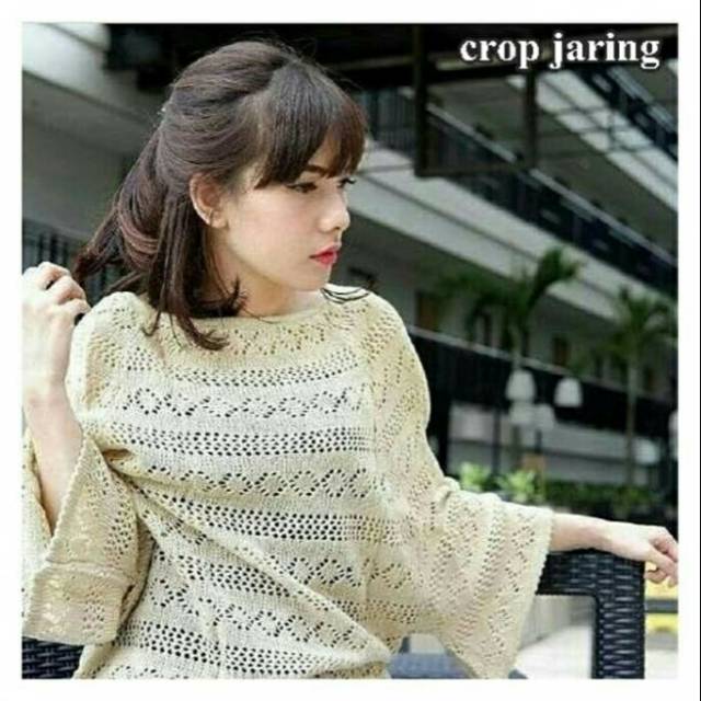 Lihat ide lainnya tentang kristik, rajutan, pola jaring. Crop Jaring Rajut Premium Shopee Indonesia
