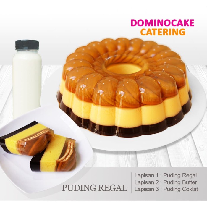 Puding nutrijel rasa coklat•puding nutrijel rasa stroberi•biskuit regal•bahan whip cream•skm•susu bubuk•gula pasir•es . Jual Puding Puding Regal Butter Coklat Puding Regal 23cm Dominocake Indonesia Shopee Indonesia