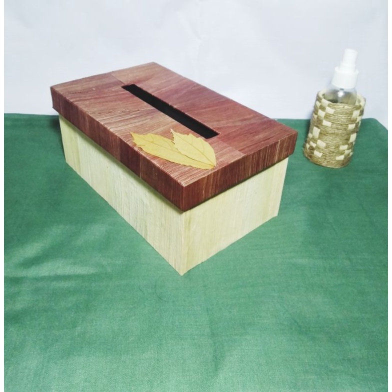 Potong pola dan rekatkan menggunakan lem hingga berbentuk balok . Tempat Tisu Kulit Jagung Handicraft Kotak Tissue Minimalis Shopee Indonesia