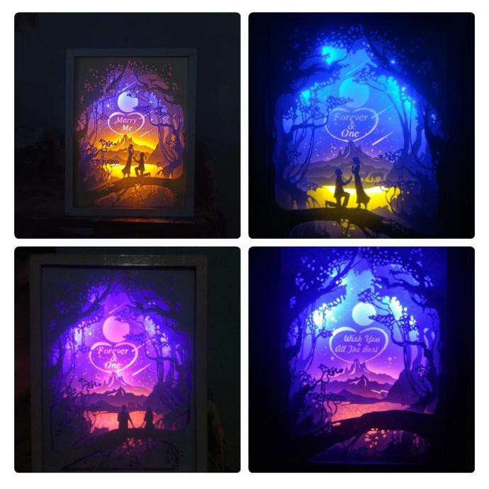 These six types of art paper have different characteristics, and each produces a different result. Best Produk 3d Paper Cut Art Light Shadow Box Moonlight 26x20cm Custom Tulisan Paket A Shopee Indonesia
