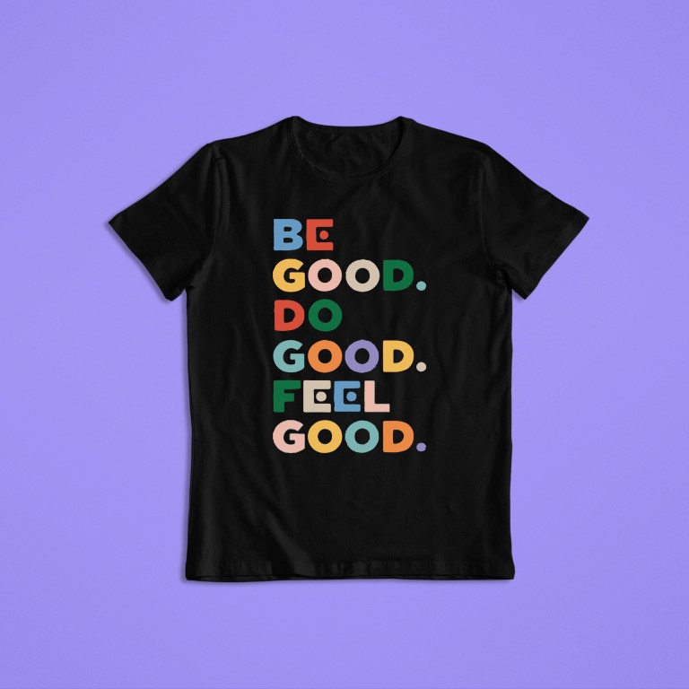 Kaos Distro / Kaos Quote / Baju Distro / Kaos Katun / Kaos Quotes / BE GOOD.  DO GOOD. FEEL GOOD | Shopee Indonesia