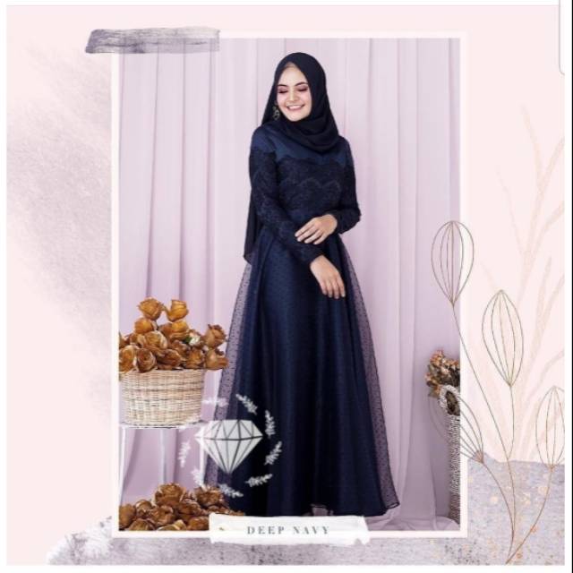 Baju Gamis Muslim Wanita Hijab Syari Pesta Undangan Maxy Friela