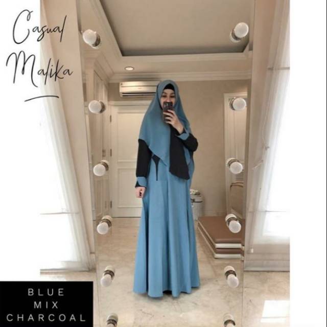 Gamis Syari Casual Malika Brand Sha Sya Premium Shopee Indonesia