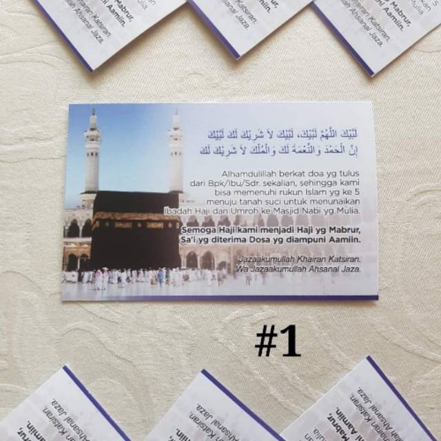 KARTU UCAPAN DO&rsquo;A HAJI UMROH | Shopee Indonesia