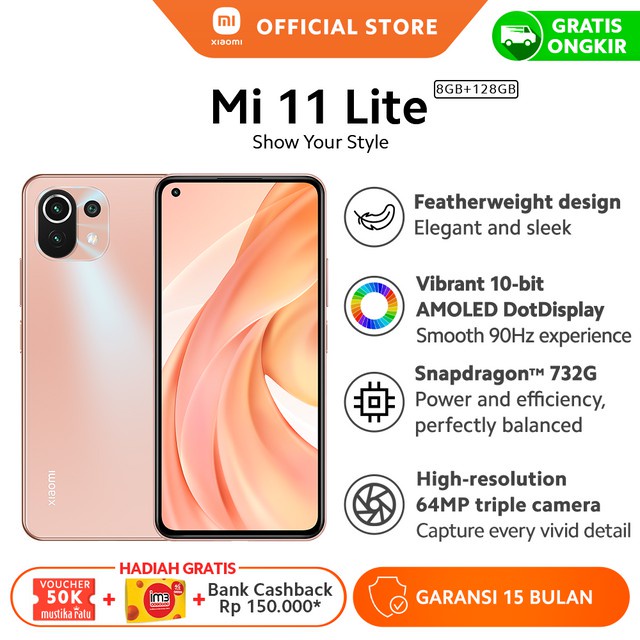 8 mp, f/2.2, 119˚ ( . Jual Promo Cuci Gudang Xiaomi Mi 11 Lite 8gb 128gb Qualcomm Snapdragon 732g 64mp Ai Kamera Layar Indonesia Shopee Indonesia