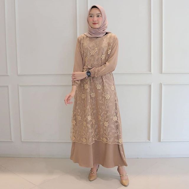 Jual Alma Dress / gaun pesta / gamis brukat / baju kebaya / gamis wanita  terbaru / gamis brukat Indonesia|Shopee Indonesia