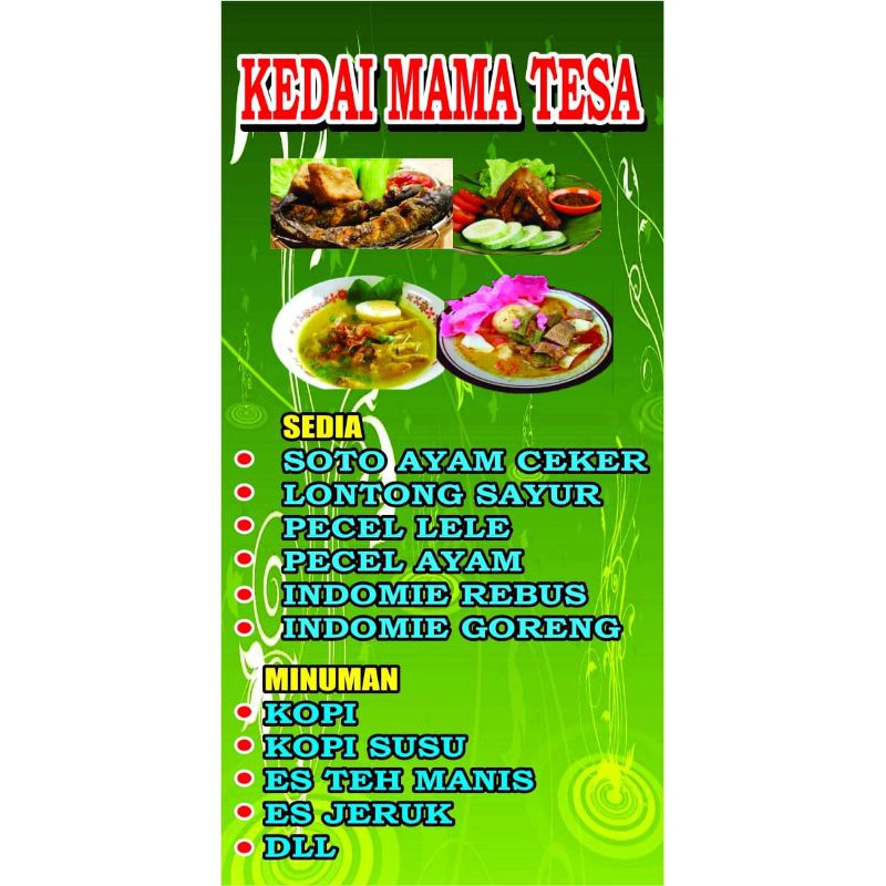 Lontong sayur super ayam opor dan telor balado. Cetak Spanduk Banner Nama Toko Murah Shopee Indonesia