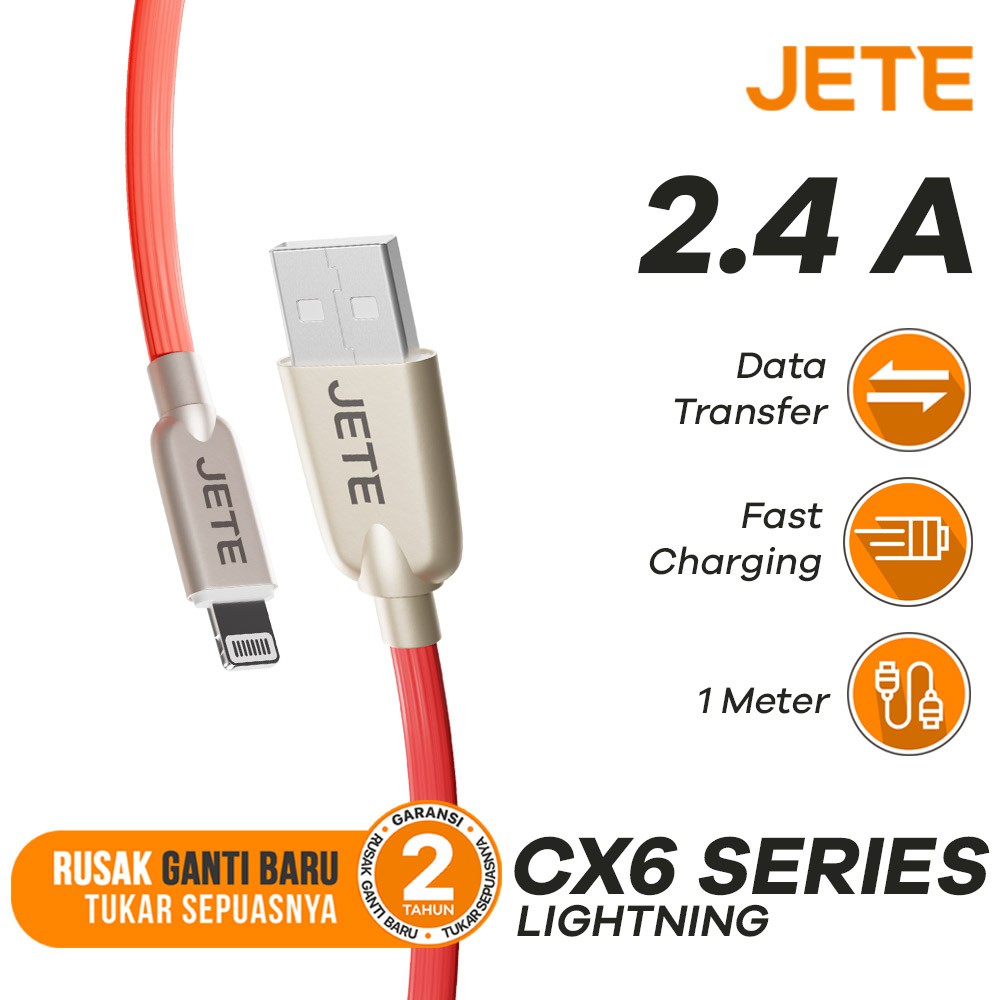 Sambil menunggu panas, persiapkan dan pahami letak kabel yang akan di solder; Kabel Data Kabel Usb Iphone Lightning Fast Charging Jete Cx6 Garansi 2 Tahun Shopee Indonesia