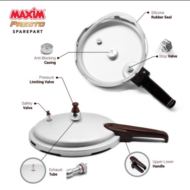 Tunggu kurang lebih 15 menit supaya tekanan di dalam panci turun; Sparepart Presto Maxim Exhaust Tube Shopee Indonesia