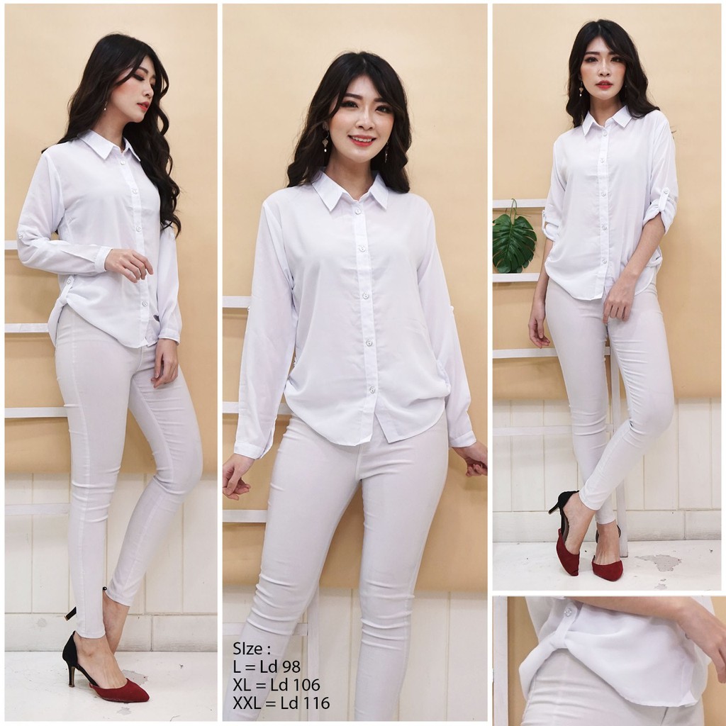 Kemeja putih pns wanita/baju pns . Jual Putih Wanita Kemeja Harga Terbaik Juni 2022 Shopee Indonesia
