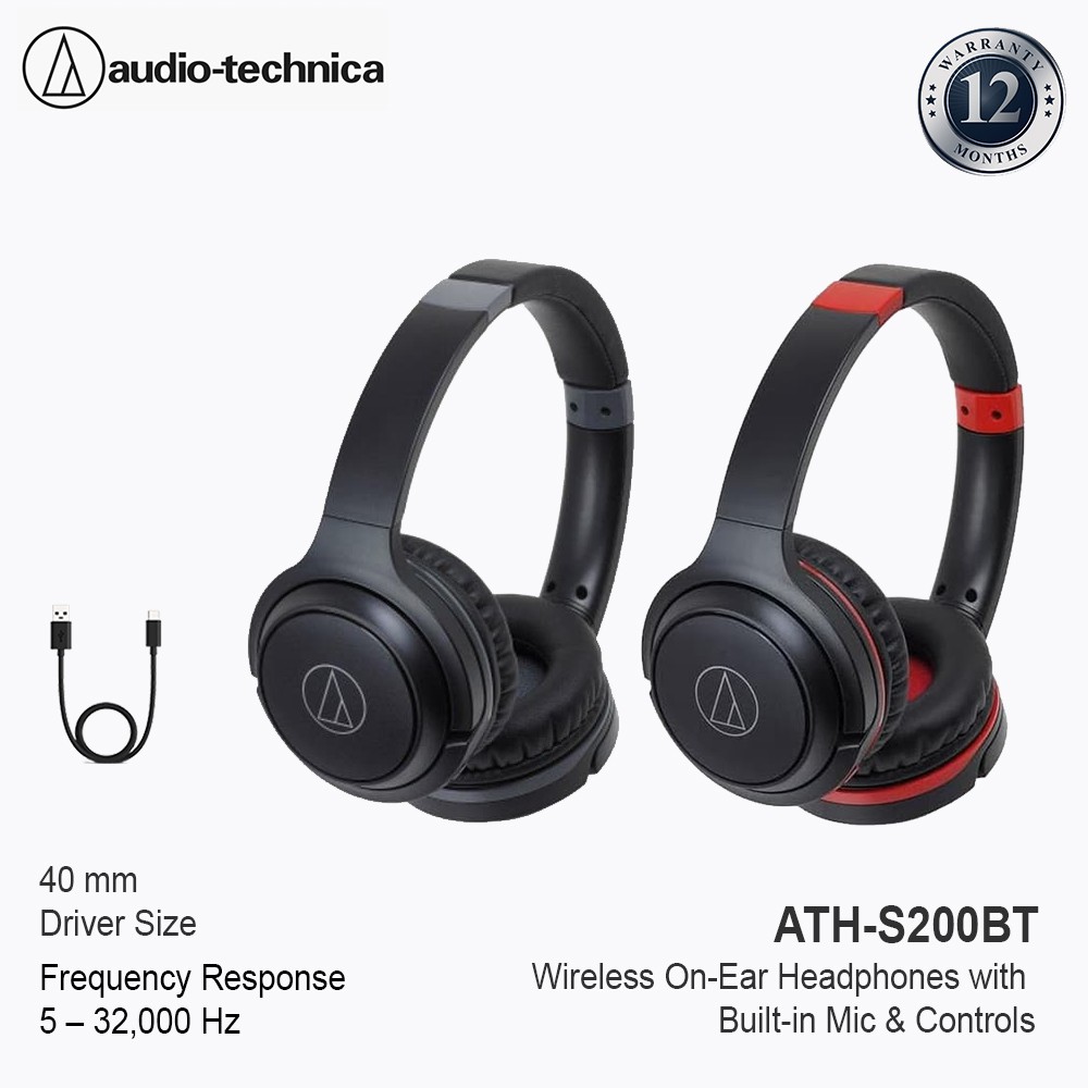 Pro 4 tws earphone nirkabel headset bluetooth 5.0 earphones bt handset. Jual Audio Technica Ath S200bt Wireless On Ear Headphones Indonesia Shopee Indonesia