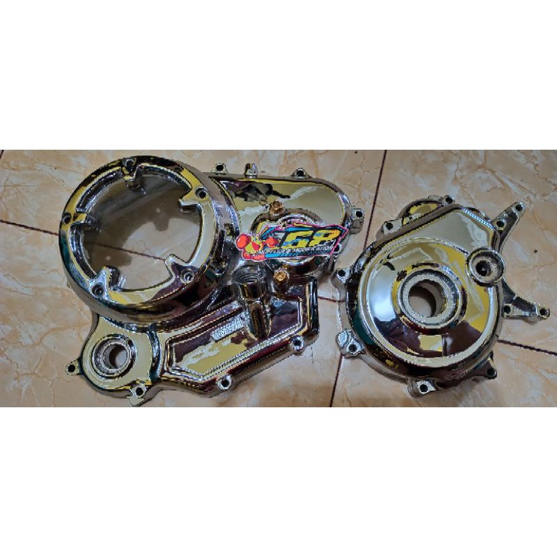 Blok bak kopling kanan rx king new model mx cat hitam lis gold dof. Blok Mesin Kanan Kiri Bak Kopling Magnet Spul Custom Transparan Chrome Krum New Vixion Nva Nvl Ori Shopee Indonesia