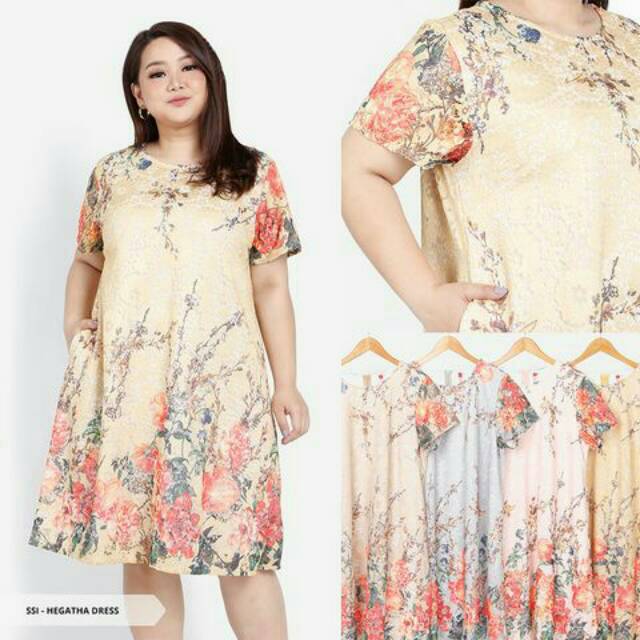 Dress Brokat Big Size Baju Pesta Brokat Dress Brokat Xxl Midi Dress Xxl Shopee Indonesia