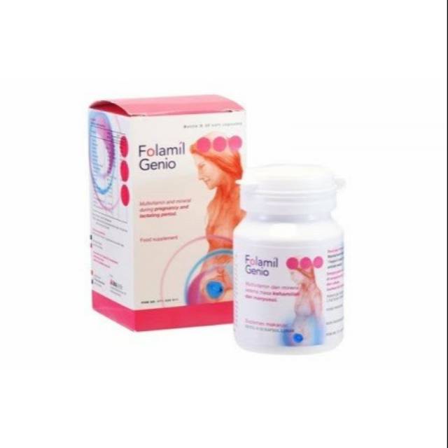 Folamil Genio Suplemen Hamil Vitamin Ibu Hamil Vitamin Menyusui Indonesia 