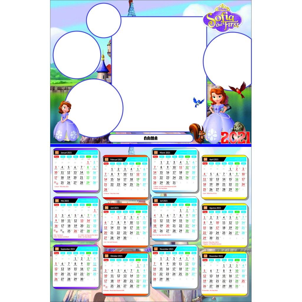 Kalender 2021 Murah Meriah Custom Tema Karakter Shopee Indonesia
