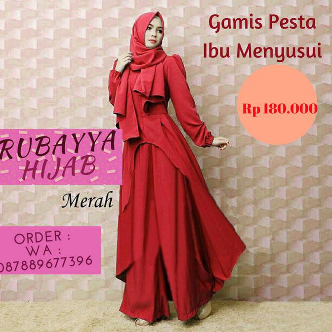 Hot Promo Gamis Pesta Baju Muslim Ibu Menyusui Busui Lebaran