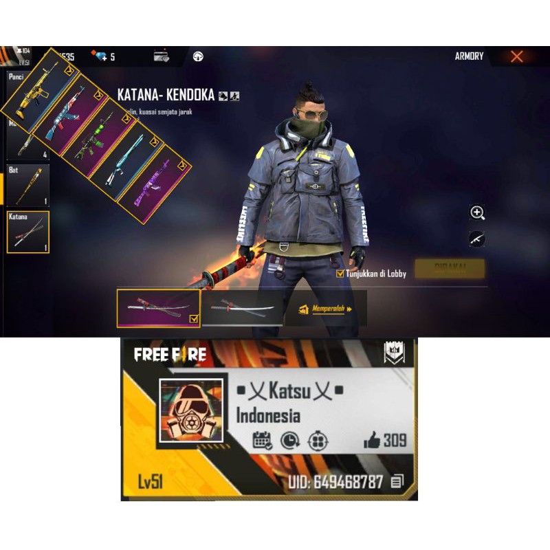 Jual (MURAH BANGET) AKUN FF OLD ID 9 DIGIT Indonesia|Shopee Indonesia