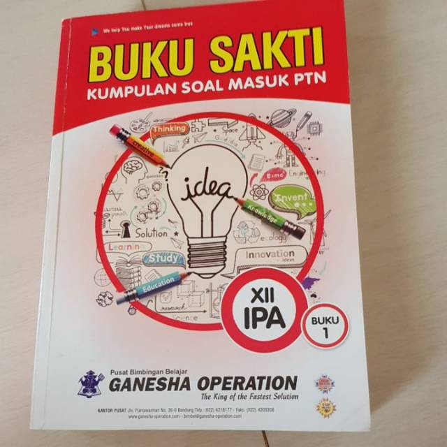 Buku bimbingan belajar go ganesha operation * 190 halaman * buku original * ready stok * murah * kondisi bekas masih bagus Kunci Jawaban Buku Sakti Ptn Ganesha Operation Berbagai Buku