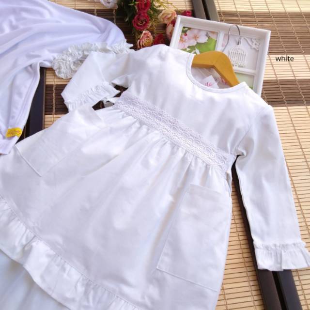 Fillah Gamis Putih Polos Gamis Putih Jumbo Gamis Putih Murah Gamis