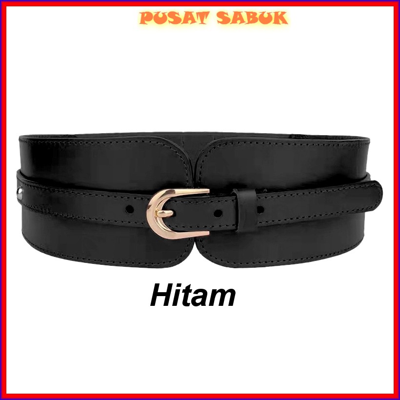 sabuk belt wanita obi besar karet women ikat pinggang fashion gesper korea cewek oby jumbo red impor shopee indonesia on thick black women's belt