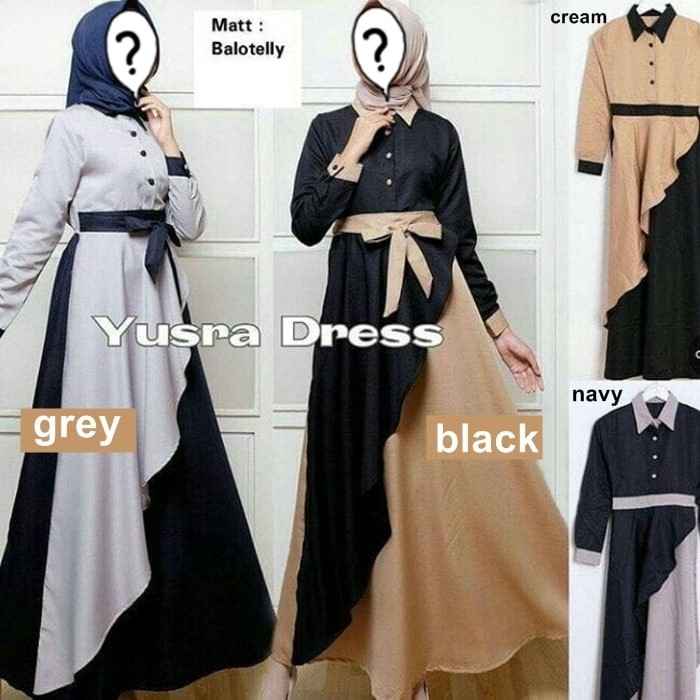Yusra Dress Gamis Baju Muslim Ibu Hamil Bumil Baju Murah