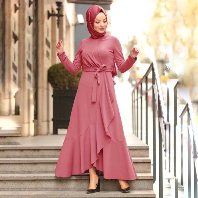 Dress Muslim Murah Gamis Murah Hijab Dress Pesta Formal Casual A Line Dress Muslimah Big Size Jumbo Shopee Indonesia