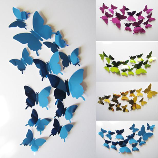 Cara membuat hiasan dinding kamar dari kertas kado menjadikan ruang tamu. 3d Butterfly Wall Sticker Kupu Kupu Stiker Dinding Kupu Tembok Shopee Indonesia