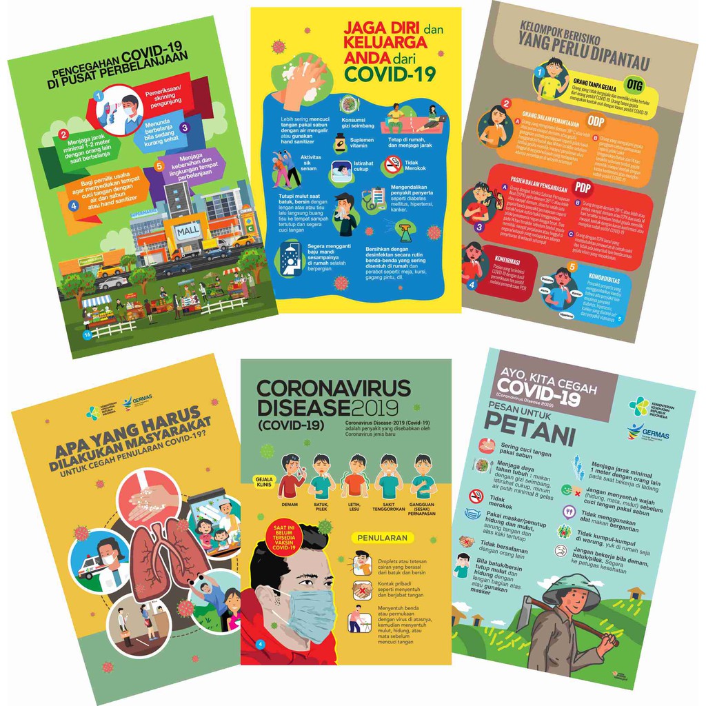 30 gambar poster corona atau covid 19 yang bisa dibagikan untuk bahan edukasi masifnya kabar tentang virus corona tentu membuat anak anak . Poster Pencegahan Virus Corona 6pcs Shopee Indonesia