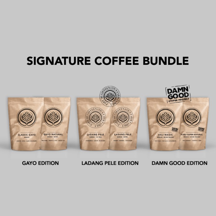 Become a coffee connoisseur with essential java information, espresso drink recipes and reviews of our favorite coffee makers and barista equipment. Signature Coffee Bundle Bundle Kopi Arabika Coffeenatics Shopee Indonesia