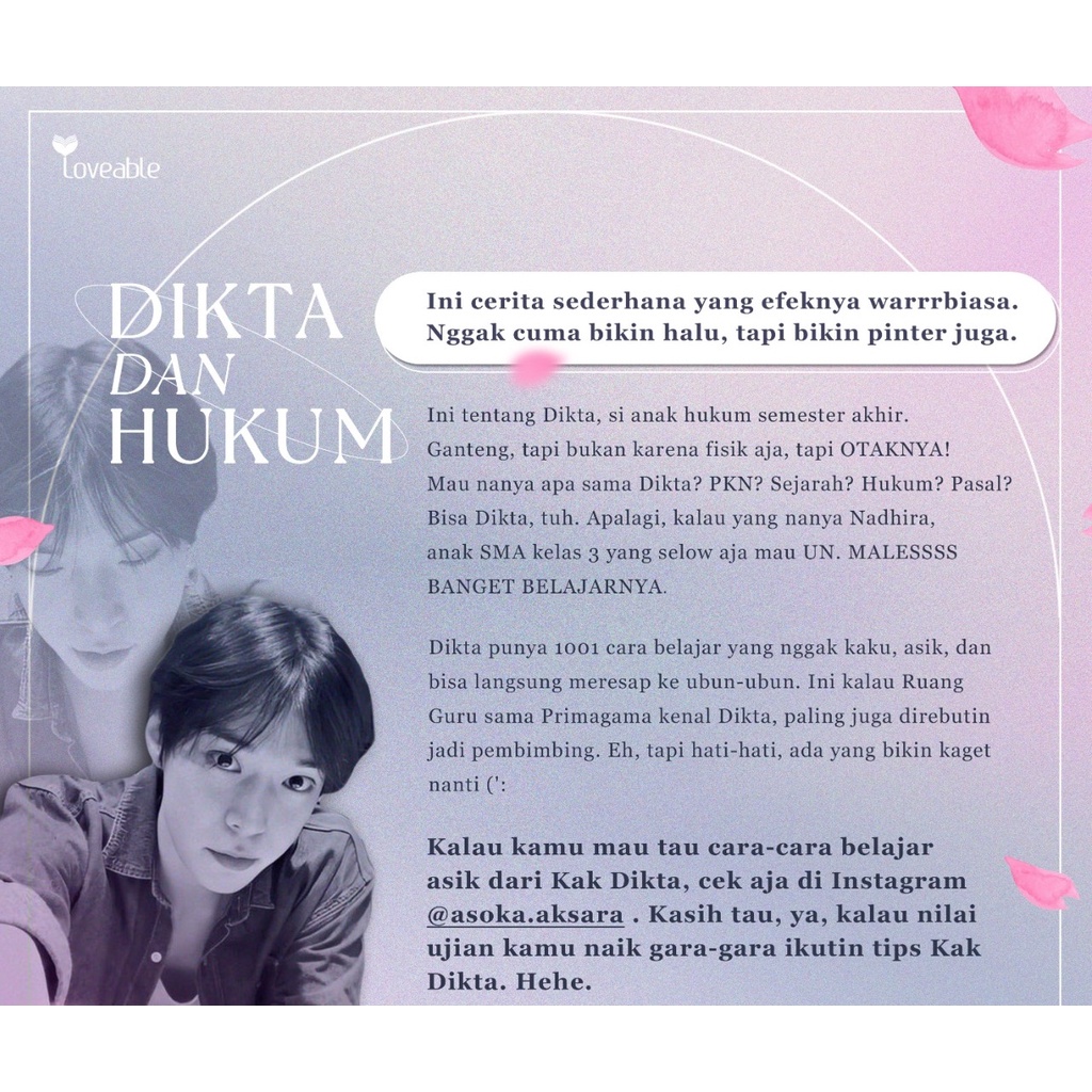 Novel tersebut berjudul dikta dan hukum wattpad, salah satu novel ini cocok buat anda yang ingin mengisi waktu kekosongan, ketika anda akan memang untuk baca novel dikta dan hukum, harus menggunakan sebuah aplikasi atau bisa juga melalui situs penyedia layanan baca novel. Gramedia Surabaya Dikta Hukum Shopee Indonesia