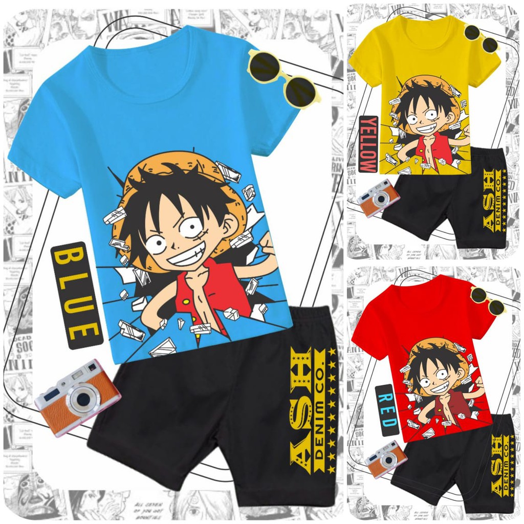 One piece 2 after time skip one piece t shirt teepublic. Cod Setelan Baju Anak Baju Anak One Piece Baju Luffy Shopee Indonesia