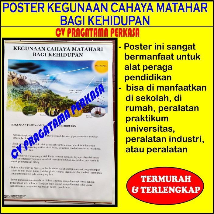 Poster Kegunaan Cahaya Matahari Bagi Kehidupan | Shopee Indonesia