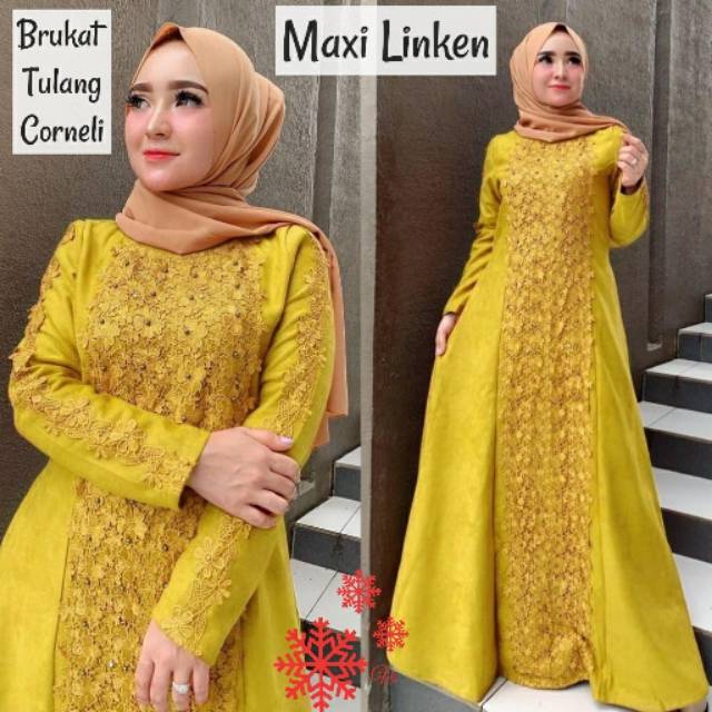 Model Baju Gamis Brokat Pesta Muslim Terbaru Di Tahun 2019 2020