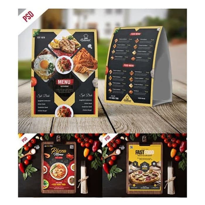 Template Desain Menu Flyer Brosur Cafe Restaurant Makananminuman Resto Full Shopee Indonesia