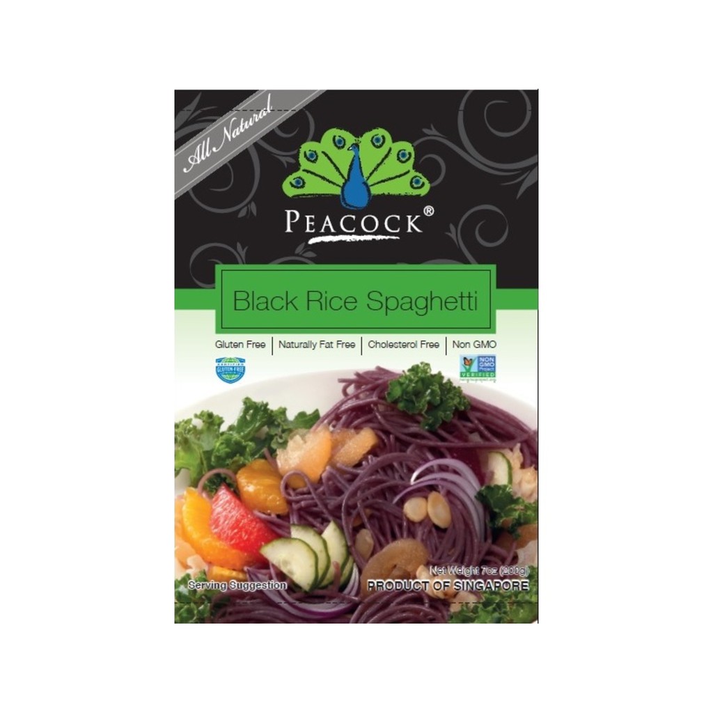 peacock black rice spaghetti 200 gr shopee indonesia on where to buy black rice in singapore