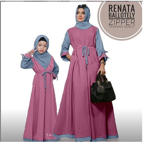 Baju Muslim Wanita Renata Couple Ibu Dan Anak Shopee Indonesia