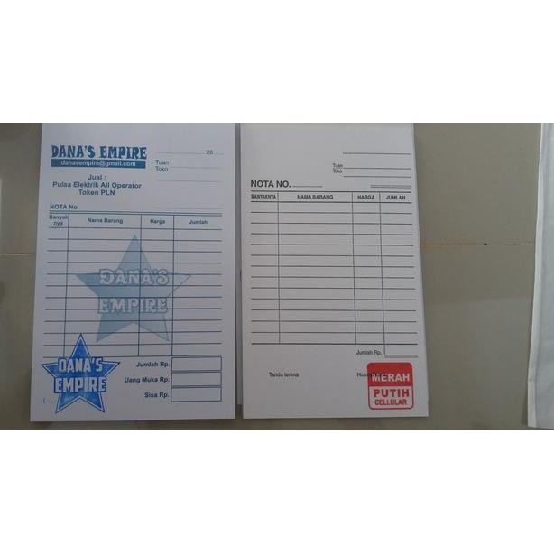 Sering bingung untuk membuat nota tagihan untuk pelanggan kamu? Ft 75 Nota Bon Pulsa Kosong Dengan Stempel Shopee Indonesia