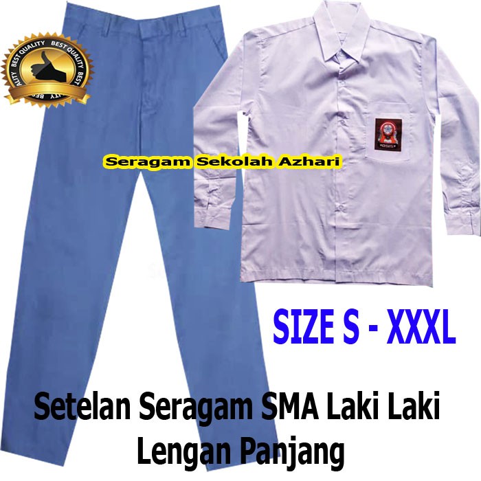 Jual SETELAN SERAGAM SMA LENGAN PANJANG PRIA PUTIH ABU ABU-SERAGAM SEKOLAH  SMA PANJANG LAKI LAKI SETELAN Indonesia|Shopee Indonesia