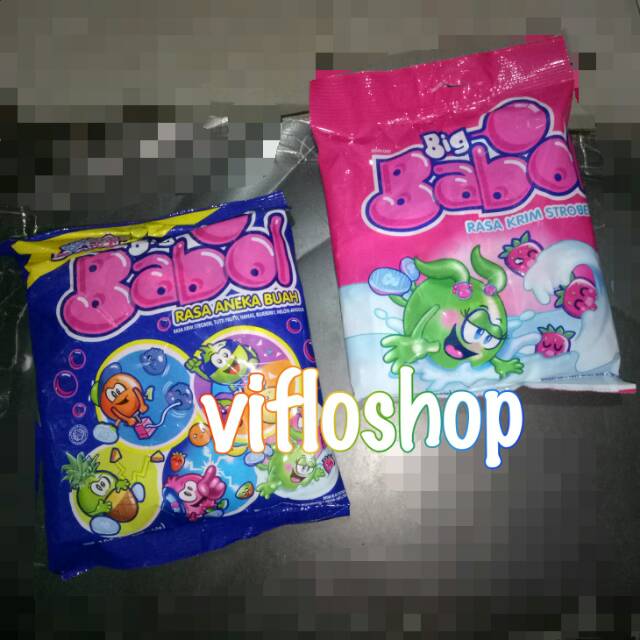 Permen Karet BigBabol / Big Babol (Tutti Frutti &amp; Strawberry) Kemasan Bag  140 gram | Shopee Indonesia