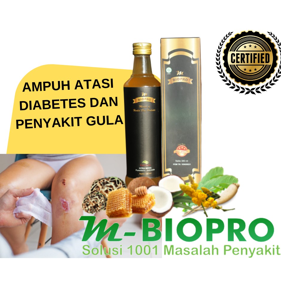 M Biopro Herbal Luka Diabetes Obat Penyakit Gula Basah Dan Kering