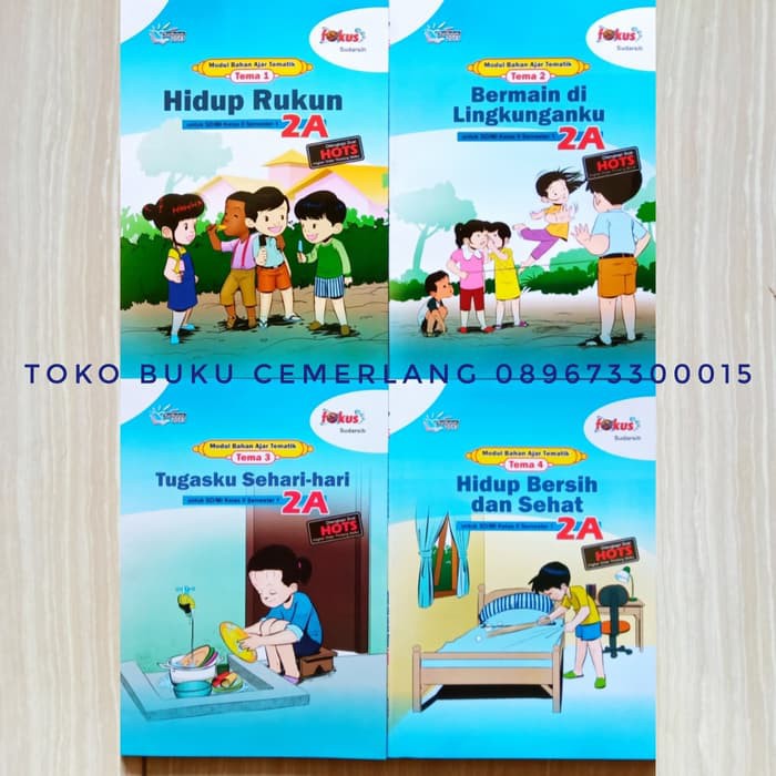 Luas daerah yang diarsir pada gambar kiri adalah setengah (2 1) dan luas daerah arsiran di sebelah kanan adalah seperempat (4 1). Buku Lks Modul Bahan Ajar Fokus Tematik Sd Kelas 2 Tema 1 2 3 4 Bk1330 Shopee Indonesia
