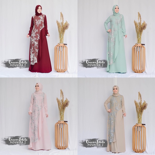 Mounira Gamis By Queenalabels Shopee Indonesia