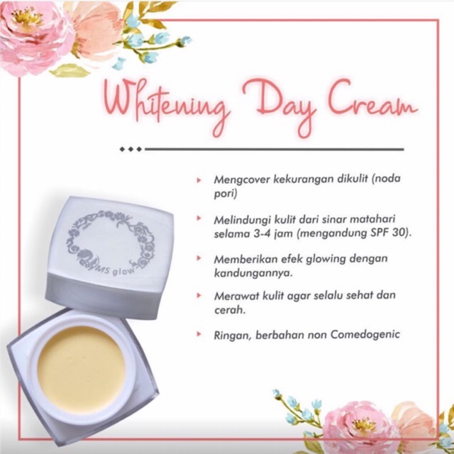 Ms glow day cream / day cream / ms glow · rp60.000 ; Whitening day cream ms glow / acne / ultimate / cream siang msglow