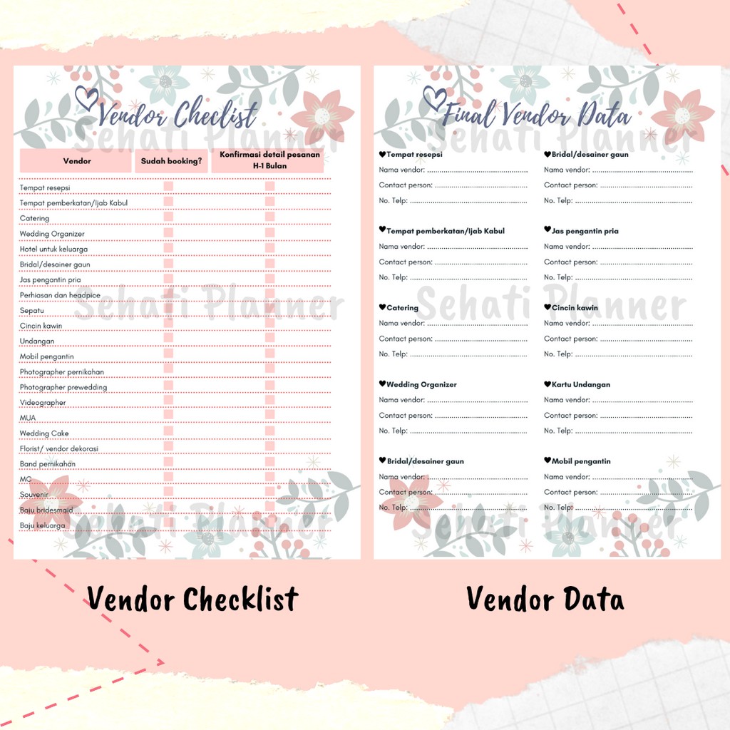 wedding planner kertas binder loose leaf a5 b5 sehati planner shopee indonesia on wedding planner book indonesia