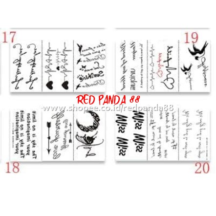 Ready Bandung Tatto Sticker Tato Stiker Temporary Tattoo 1 Lembar Isi 3 Motif Shopee Indonesia