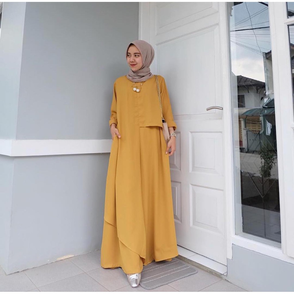 Miza Dress Baju Gamis Dress Wanita Shopee Indonesia