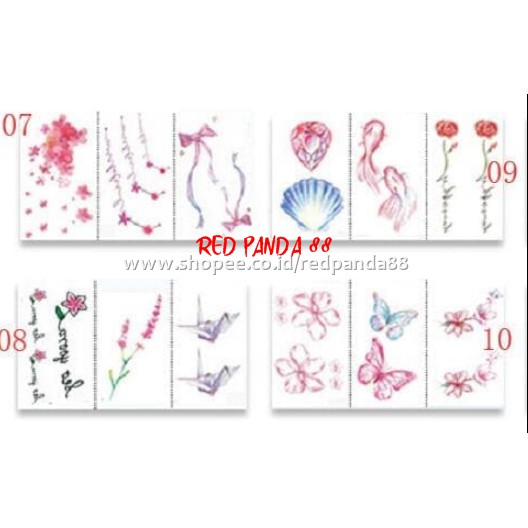Ready Bandung Tatto Sticker Tato Stiker Temporary Tattoo 1 Lembar Isi 3 Motif Shopee Indonesia