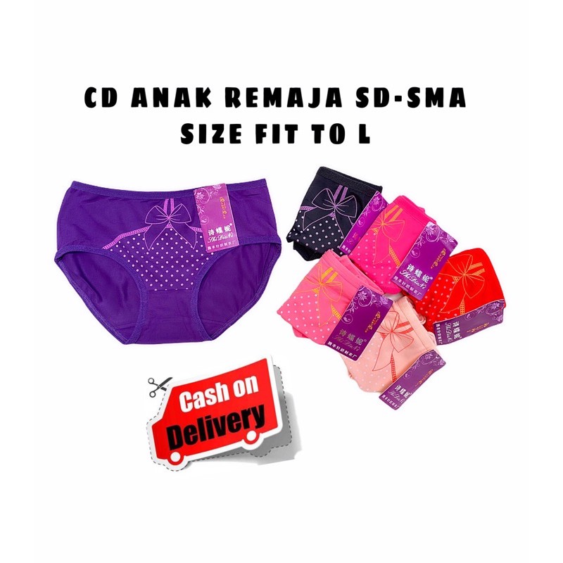 CD KANCUT CELANA DALAM REMAJA ABG SD SMP SMA / CELANA DALAM SEMPAK ANAK  CEWEK REMAJA ABG BAHAN KATUN | Shopee Indonesia