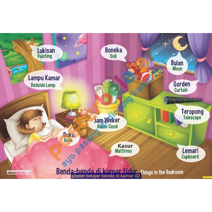 Tentu ada banyak jenis kosa kata dalam bahasa arab yang bisa kita pelajari,. Poster Belajar Benda Di Kamar Type 2 Shopee Indonesia